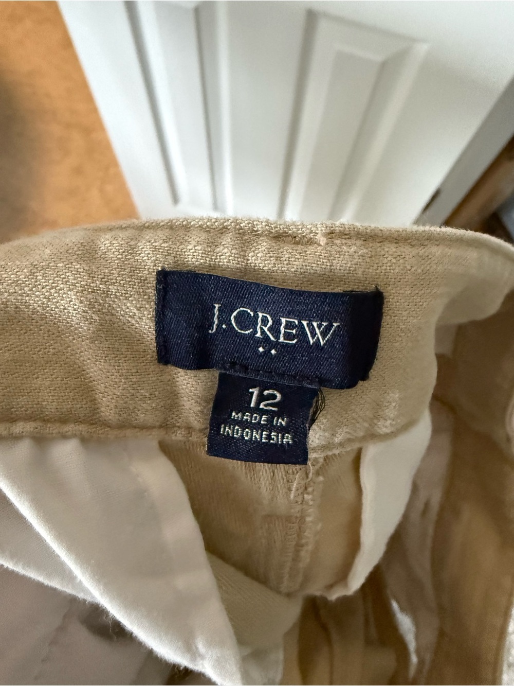J. Crew Women's Cotton Camp Pant in Light Khaki - Picture 5 of 7
